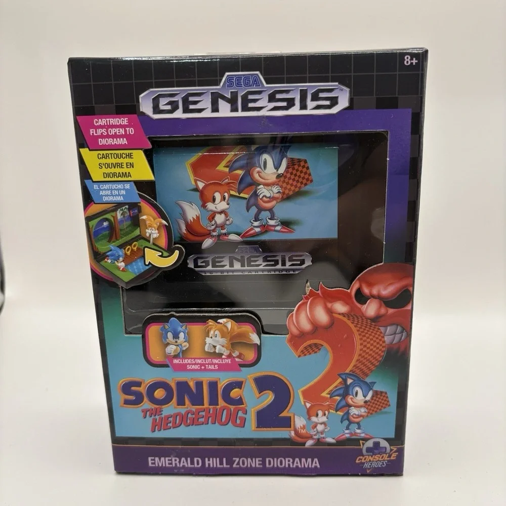 SEGA Sonic the Hedgehog 2 & 3 Console Heroes Diorama Cartridge Flip NEW Sealed